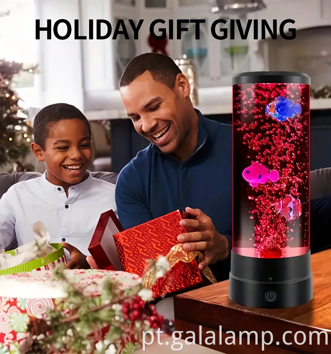 Presente criativo de luz da luz da luz da luz da luz da luz da luz da luz da luz do peixe bolha USB